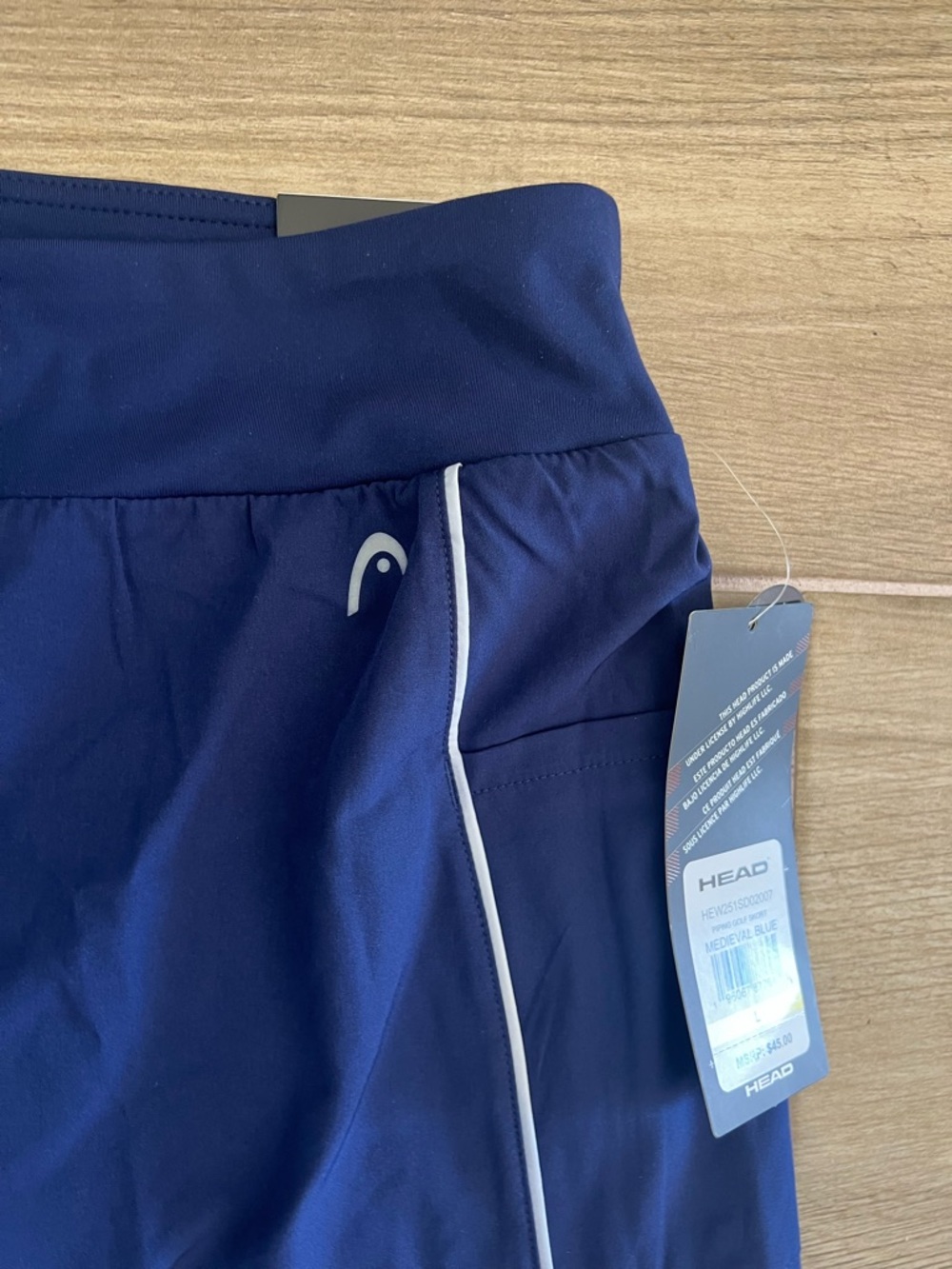 HEAD Blue Athletic Skort with White Piping - Picture 2 of 6